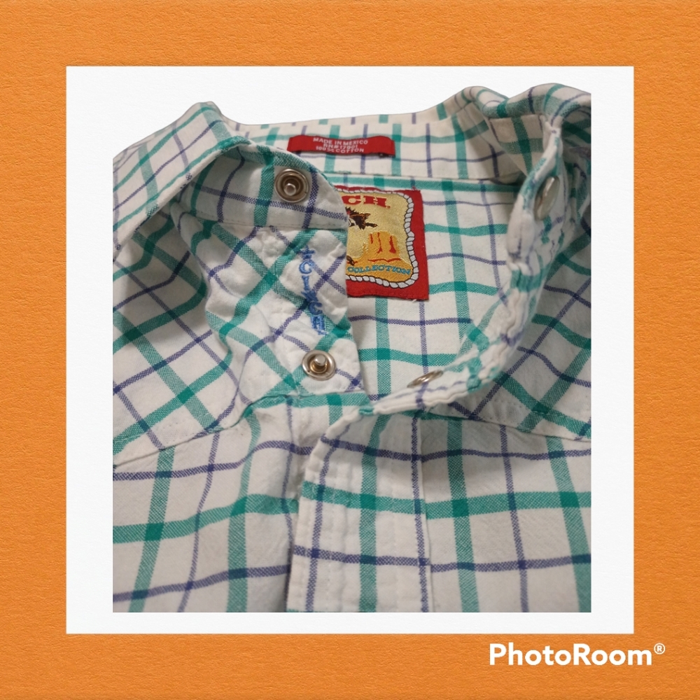Men's CINCH 100%Cotton Pearl Snap Button Down Sz. M - Picture 3 of 7